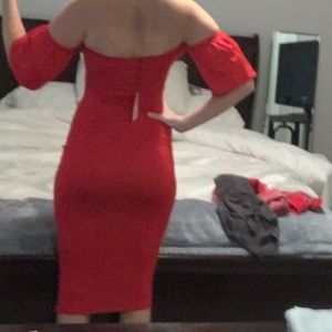 Beautiful red midi dress